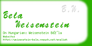 bela weisenstein business card